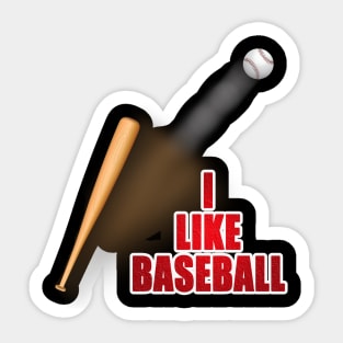 I Like Baseball Sticker